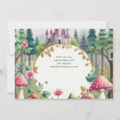 Invitation PHOTO Fairy Princess Anniversaire Party Pink Fairy (Dos)