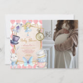 Invitation Photo Fairytale Alice dans le Baby shower Wonderla (Devant)