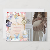 Invitation Photo Fairytale Alice dans le Baby shower Wonderla (Devant)