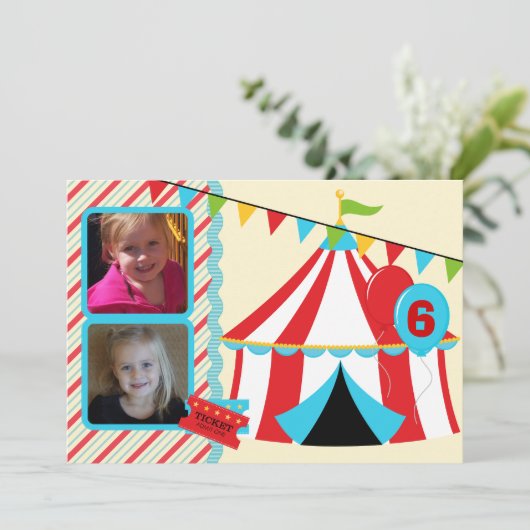 Invitation Photo faite sur commande sous l'invitation (Debout devant)