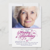 Invitation photo Fancy Anniversaire (Devant)