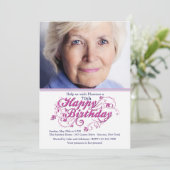 Invitation photo Fancy Anniversaire (Debout devant)