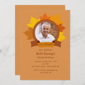 Invitation Photo Fantaisie d'Automne 2 (Devant / Derrière)