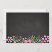 Invitation Photo Fête Anniversaire Rose Floral N'importe quel (Dos)