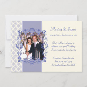 Invitation Photo fête d'anniversaire de mariage 50 ans