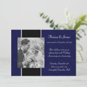 Invitation Photo fête d'anniversaire de mariage de 50 ans (Debout devant)