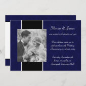 Invitation Photo fête d'anniversaire de mariage de 50 ans (Devant / Derrière)