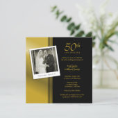 Invitation Photo Fête d'anniversaire de mariage de 50 ans en  (Debout devant)