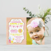 Invitation photo fête d'anniversaire Limonade (Debout devant)