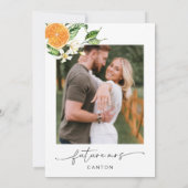 Invitation Photo Fête des mariées Citrus (Dos)