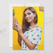 Invitation Photo Fête des mariées de Pickleball d'ananas Retr (Dos)