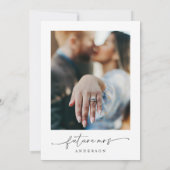 Invitation photo Fête des mariées élégante (Dos)