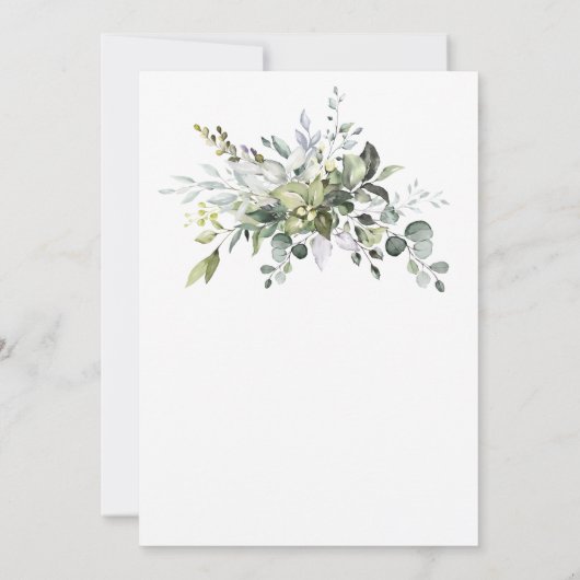 Invitation PHOTO Fête des mariées Eucalyptus (Dos)