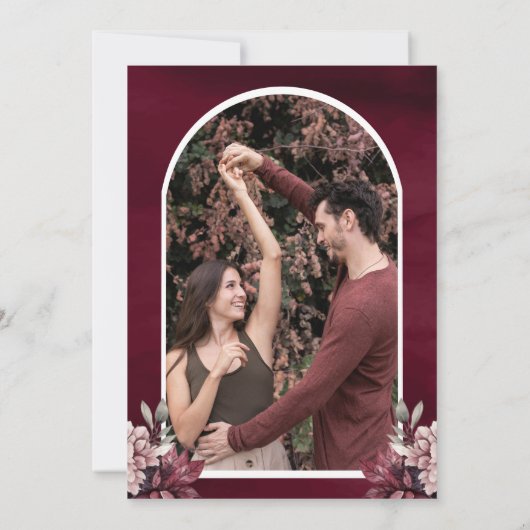 Invitation Photo Fête des mariées noire Moody Dark (Dos)