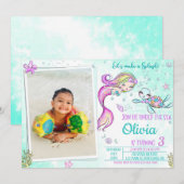 Invitation Photo Fête d'invitation à l'anniversaire de la Sir (Devant / Derrière)