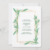 Invitation photo Feuilles Vertes (Dos)