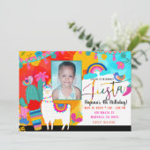 Invitation Photo Fiesta Llama Cinco De Mayo (Debout devant)