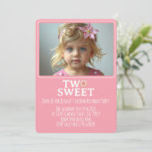 Invitation Photo Fille de Deux Ans Anniversaire Ro (Debout devant)