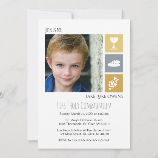 Invitation photo First Communion (Devant)