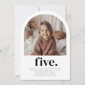 Invitation Photo Five Arch Anniversaire (Devant)