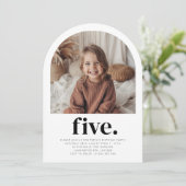 Invitation Photo Five Arch Anniversaire (Debout devant)