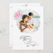 Invitation *~* PHOTO Fleur RSVP + QR AR6 NOUS FAISONS Mariage (Devant / Derrière)