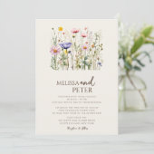 Invitation photo fleur sauvage (Debout devant)