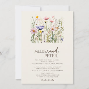 Invitation photo fleur sauvage