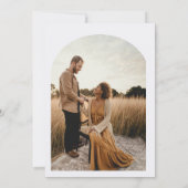 Invitation Photo fleur sauvage boho moderne (Dos)