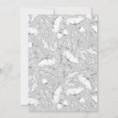 Invitation Photo fleur sauvage de Fête des mariées élégante à (Dos)