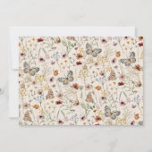 Invitation Photo Fleur sauvage du baptême (Dos)