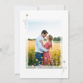 Invitation Photo Fleur sauvage d'une aquarelle élégante (Dos)