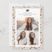 Invitation Photo Fleur sauvage Graduation Party (Dos)
