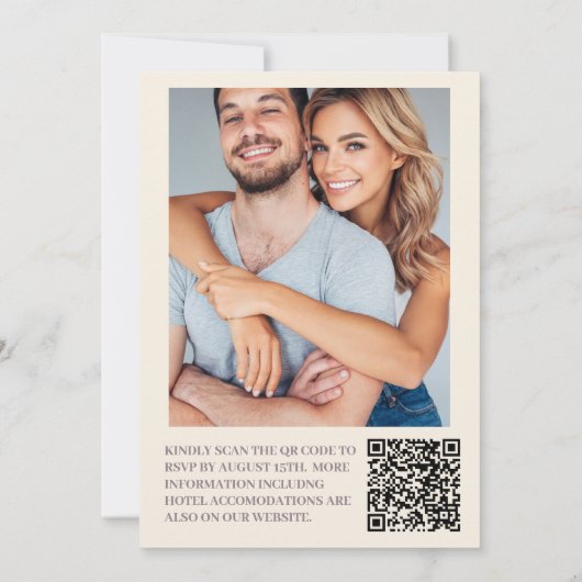 Invitation Photo Fleur sauvage mariage dans le jardin botaniq (Dos)