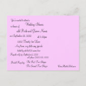 Invitation Photo Fleur sauvage Noir Et Rose (Dos)