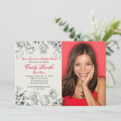 Invitation photo Fleurs Réservées (Debout devant)