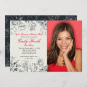 Invitation photo Fleurs Réservées (Devant / Derrière)