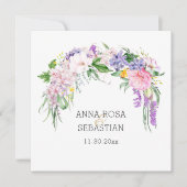 Invitation *~* PHOTO Fleurs RSVP AR12 QR Mariage (Devant)