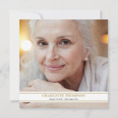 Invitation Photo Floral Célébration de la vie funéraire (Dos)