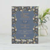 Invitation Photo Floral Chic Wedding Enregistrer la date Invi (Debout devant)