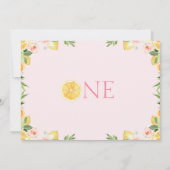 Invitation Photo Floral Citrus She's A Sweet One 1st Birthday (Dos)
