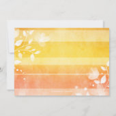 Invitation Photo Floral Ensoleillé Coloré Rayé Après-Mariage (Dos)