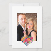 Invitation Photo Floral Fiesta Mariage (Dos)