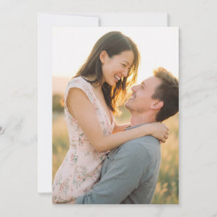 Invitation Photo Floral Pastel Fantaisiste
