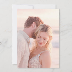 Invitation Photo Floral Pastel Romantique