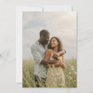 Invitation Photo Floral Pastel Serein