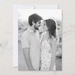 Invitation Photo Floral Pastel Serein