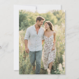 Invitation Photo floral pastel serein