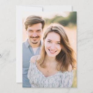 Invitation Photo floral pastel serein