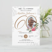 Invitation Photo Floral Surprise 60e anniversaire (Debout devant)